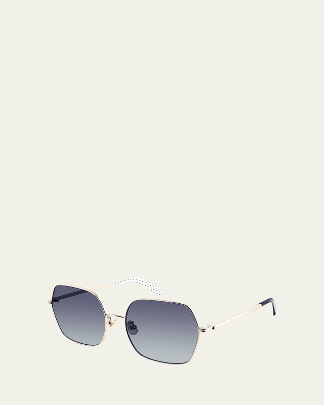eloygs stainless steel square polarized sunglasses
